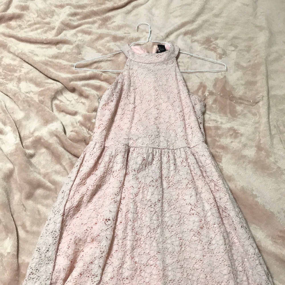 Halter Lace Skater Dress